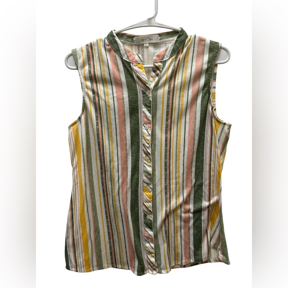 Eden & Olivia Multicolor Striped‎ Blouse